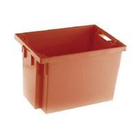 Solid Slide StackNesting Container 600X400X400mm Red 382969