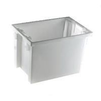 Solid Slide StackNesting Container 600X400X400mm White 382970