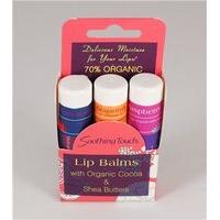 Soothing Touch 3 packs of Lip Balms - 70% Organic