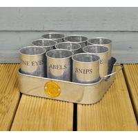 Sophie Conran Gardeners Gubbins Pots & Tray Galvanised by Burgon and Ball