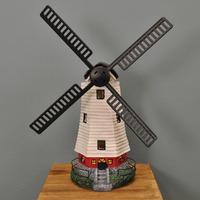 solar powered windmill garden light ornament by kingfisher