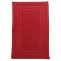 Sofia Red Cotton Anti-Slip Backing Bath Mat (L)800mm (W)500mm