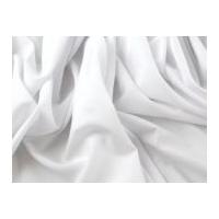 Soft Touch Polyester Crepe Dress Fabric White