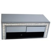 Solano Rectangular Smoke Glass TV Stand With Drawers