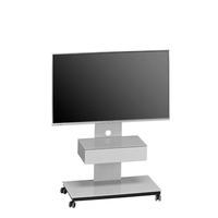 Sonax LCD TV Stand In Platinum Grey Glass With Black Frame