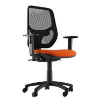 Sophia Fabric Task Chair Orange 1D Adjustable Arms