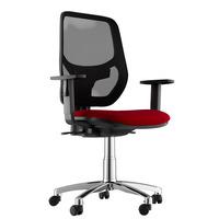 sophia fabric chrome base task chair burgundy 1d adjustable arms