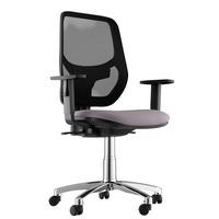 sophia fabric chrome base task chair grey 1d adjustable arms