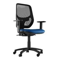 Sophia Faux Leather Task Chair Dark Blue 2D Adjustable Arms