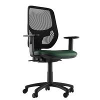 Sophia Faux Leather Task Chair Dark Green 1D Adjustable Arms