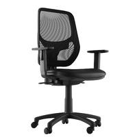 Sophia Faux Leather Task Chair Black 2D Adjustable Arms