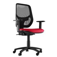 Sophia Faux Leather Task Chair Red 1D Adjustable Arms