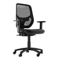 Sophia Fabric Task Chair Black 2D Adjustable Arms