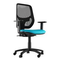Sophia Faux Leather Task Chair Light Blue 2D Adjustable Arms