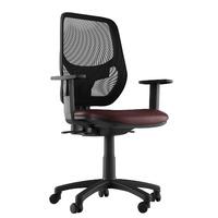 Sophia Faux Leather Task Chair Burgundy 2D Adjustable Arms