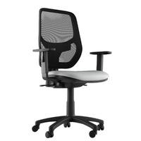 Sophia Faux Leather Task Chair Grey 2D Adjustable Arms