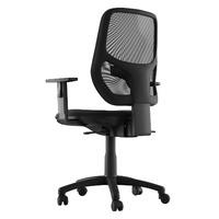 Sophia Fabric Task Chair Black 1D Adjustable Arms