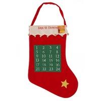 SockShop Christmas Stocking With 24 Day Calendar Design