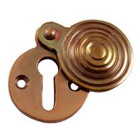 solid bronze reeded keyhole cover 31mm diameter