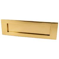 solid brass front door letter plate 280x90mm