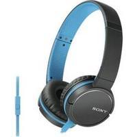 sony mdr zx660ap hi fi headphones black blue