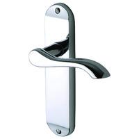 Sorrento Aurora Door Handle Pair Lever Latch-Polished Chrome