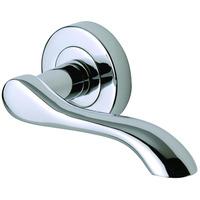 Sorrento Aurora Lever on Rose Pair Aurora Lever on Rose Pair - Satin Chrome