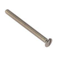 socket screw slotted raised head nickel plated 35 x 75mm bag 100