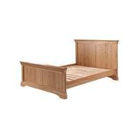 Solid Oak and Oak Veneer King Bedstead