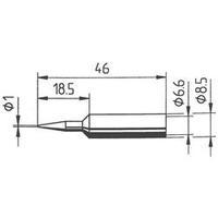 Soldering tip Pencil-shaped, ERSADUR Ersa 832 BD LF Tip size 1 mm Content 1 pc(s)