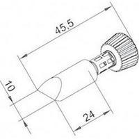 Soldering tip Chisel-shaped Ersa 0102CDLF100/SB Tip size 10 mm Tip length 45.5 mm Content 1 pc(s)