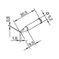 soldering tip chisel shaped straight ersa 102 cd lf 16 tip size 16 mm  ...