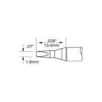 Soldering tip Chisel-shaped, narrow OKI by Metcal SFV-CH18AR Tip size 1.8 mm Tip length 13.4 mm Content 1 pc(s)