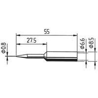 Soldering tip Pencil-shaped, ERSADUR Ersa 832 SD LF Tip size 0.8 mm Content 1 pc(s)