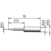 Soldering tip Pencil-shaped, elongated Ersa 832 UD LF Tip size 0.4 mm Content 1 pc(s)