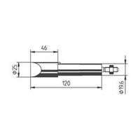 Soldering tip Chisel-shaped, strengthened, nickel plated Ersa 302MZ Tip size 25 mm Content 1 pc(s)