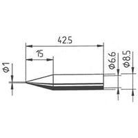 Soldering tip Pencil-shaped Ersa 842 BD Tip size 1 mm Content 1 pc(s)