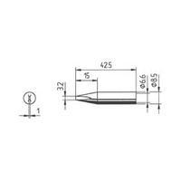 Soldering tip Chisel-shaped Ersa 842 ED Tip size 3.2 mm Content 1 pc(s)