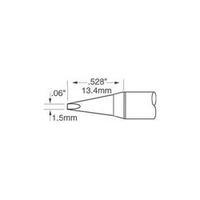 Soldering tip Chisel-shaped, narrow OKI by Metcal SFV-CH15AR Tip size 1.5 mm Tip length 13.4 mm Content 1 pc(s)