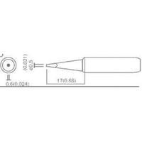 Soldering tip Chisel-shaped TOOLCRAFT T-0, 8D Tip size 0.8 mm Tip length 17 mm Content 1 pc(s)