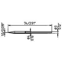 Soldering tip Chisel-shaped Ersa 212 CD LF Tip size 1 mm Content 1 pc(s)