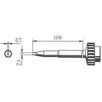 Soldering tip Chisel-shaped, ERSADUR Ersa 612 KD LF Tip size 2.4 mm Content 1 pc(s)