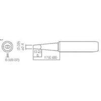 Soldering tip Chisel-shaped TOOLCRAFT T-2, 4D Tip size 2.4 mm Tip length 17 mm Content 1 pc(s)