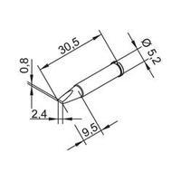 Soldering tip Chisel-shaped, straight Ersa 102 CD LF 24 Tip size 2.4 mm Content 1 pc(s)