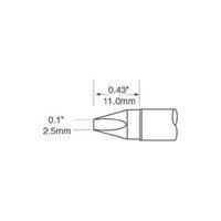 Soldering tip Chisel-shaped OKI by Metcal SFV-CH25 Tip size 2.5 mm Tip length 11 mm Content 1 pc(s)