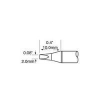 soldering tip chisel shaped oki by metcal sfp ch20 tip size 2 mm tip l ...