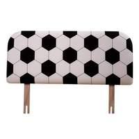 Soccer Headboard Black Single