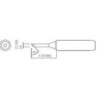 Soldering tip Bevelled 45° TOOLCRAFT T-2C Tip size 2 mm Tip length 17 mm Content 1 pc(s)