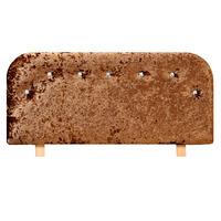 sophia velvet headboard single brown