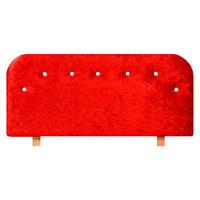 Sophia Velvet Headboard Single Red